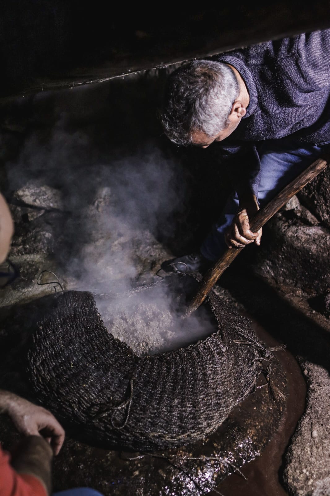 Mixing Olive Paste